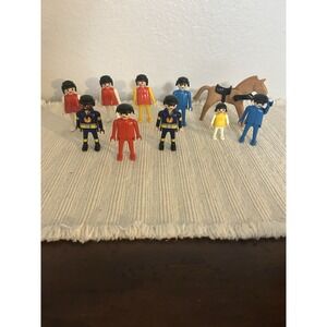 Vintage 1974, 1981, 1997 PLAYMOBIL Figures & Horse Family Geobra (10 Items!!)